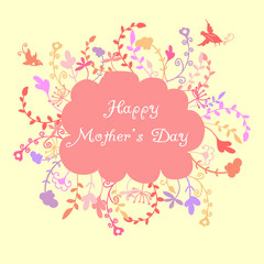 Happy Mother's Day vector illustration. Greeting card