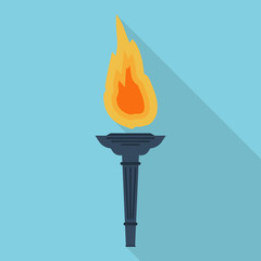 Torch flat vector icon