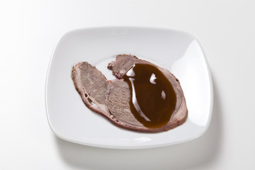 Roast lamb with gravy