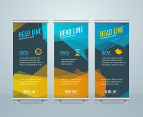 Roll Up Banner with Bubble Speech. Vector