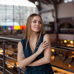 portraite of healthy woman blonde