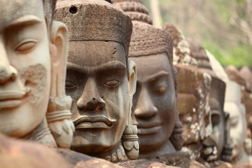 Fototapeta na wymiar Angkor, face detail