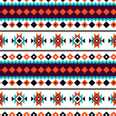 Seamless vector north pattern. Colorful tribal pattern