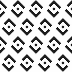 Vector modern seamless geometry pattern squares, black and white abstract geometric background