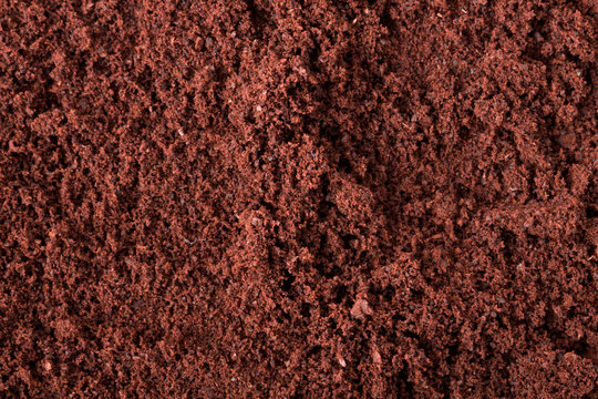 Ground Coffee As A Background Close-up Macro