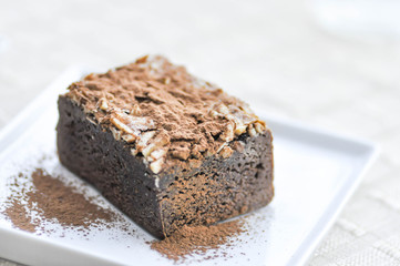 brownie with almond topping