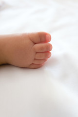 Close-up of a newborn baby feet