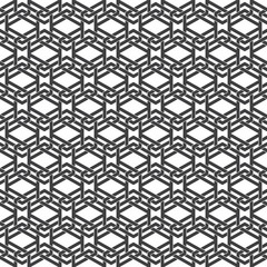 Seamless pattern of intersecting sophisticated geometric shapes. Celtic chain mail. Fashion background for web or printing design. Swatches are attached.