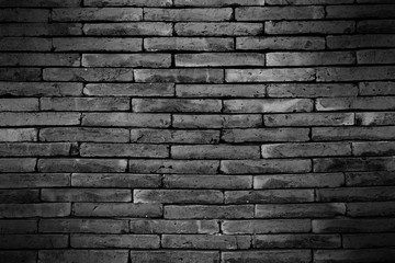 Dark brick wall with shadow for pattern and background