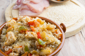 Bowl of quinoa with vegetables