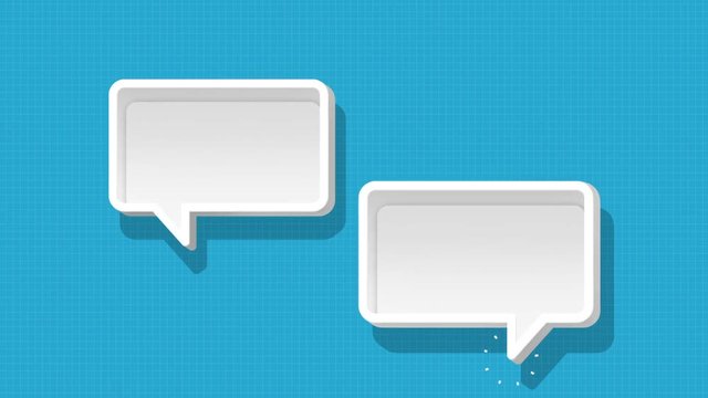 Speech bubbles animation motion graphic for presentation templete. style 7