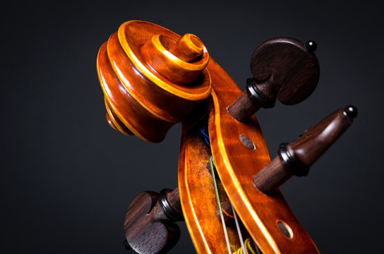 wooden violin head