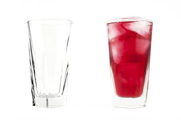 Empty and full glasses