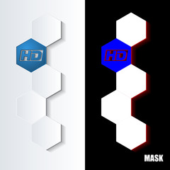 Obraz premium Hexagons_Blue_Icon_Vertical