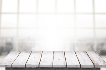 Composite image of wooden floor