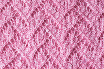 Hand made knitted piece of cloth