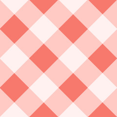 Peach Echo White Diamond Chessboard Background Vector Illustration