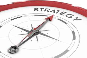 Compass pointing to strategy