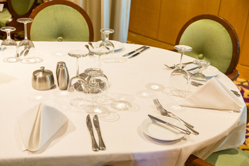 Formal Table with Green Chairs