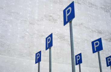 Parkplatz Schilder