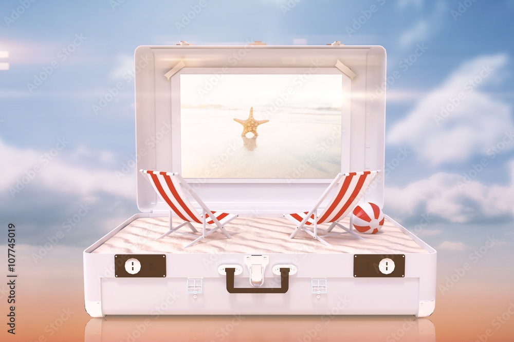 Poster composite image of image of a suitcase