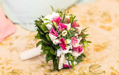 Colorful bridal wedding bouquet