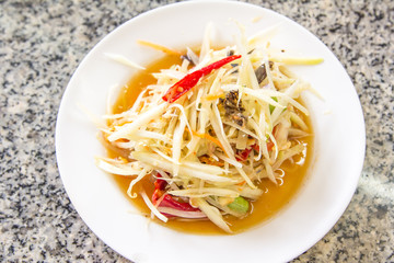 Thai papaya salad.