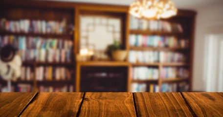 Composite image of wooden table