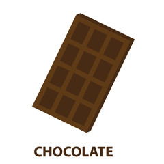 Chocolate bar icon, modern minimal flat design style, vector illustration