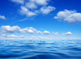 Blue sea water