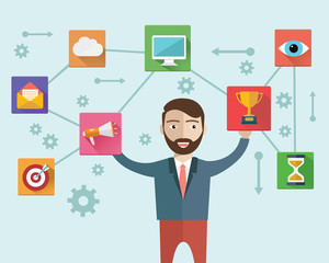 Customer Relationship Management - vector illustration