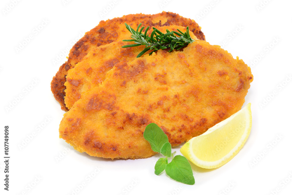 Sticker schnitzel paniert, zitrone