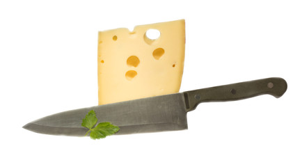 The cut-off cheese piece