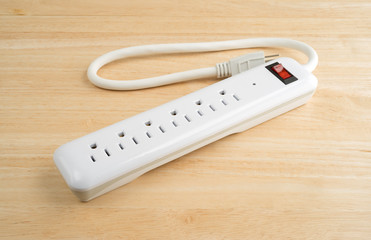 Side view of a household surge protector