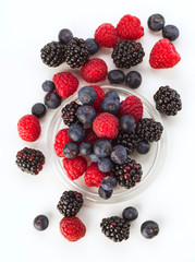 blueberries blackberries and raspberries
