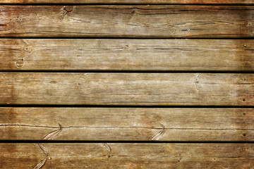 Obraz premium Part of old wooden pier made from planks.