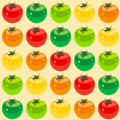 Seamless pattern with tomato