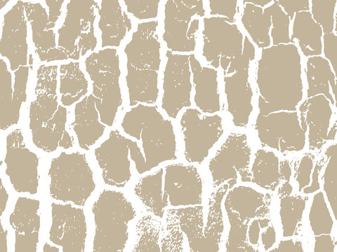 Bark Close Up Texture Vector Illustration. Beige Colors