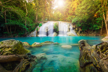 Erawan waterfall in Kanchanaburi, Thailand