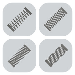 set of monochrome icons with Springs for your design