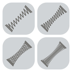 set of monochrome icons with Springs for your design