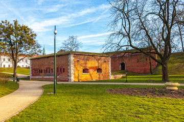 Old military fortification - City Walls in Zamosc, Poland.