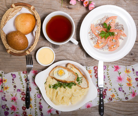 Lunch set on the table