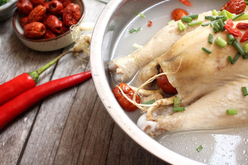 Ginseng chicken soup korean food