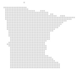 Fototapeta na wymiar Pixelkarte Bundesstaat USA: Minnesota