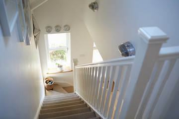 Staircase In Contemporary Family Home