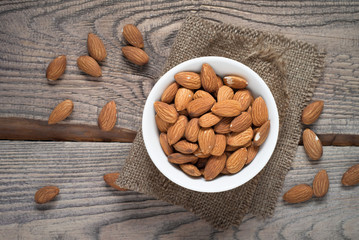 Almonds in a bowl
