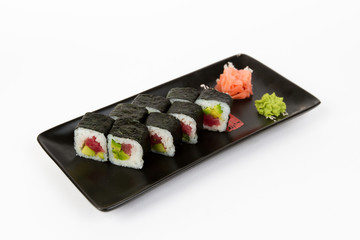 Image of tasty sushi set with tuna