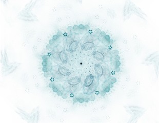 Lacy colorful clockwork pattern, digital fractal art design