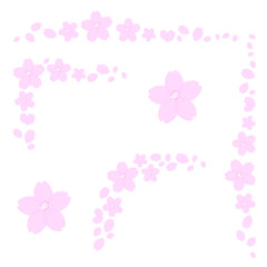 Fototapeta na wymiar sakura (cherry blossom) borders, vector